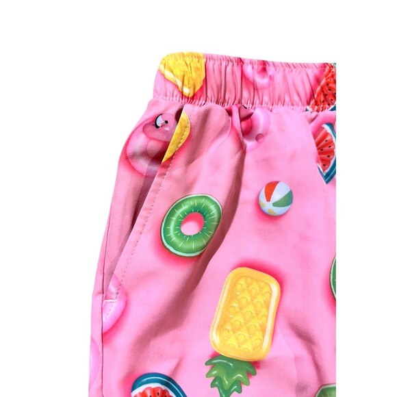 MOSMANN wear under swim trunks pink pool tube flamingos watermelons pineapples L - Picture 10 of 16
